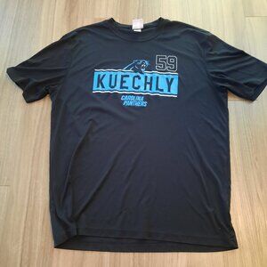 Carolina Panthers #59 Kuechly NFL Black T-Shirt; Size XL; Free Shipping!